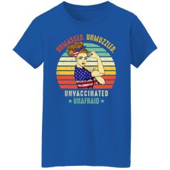 Vintage Unmasked Unmuzzled Unvaccinated Unafraid USA Flag T-Shirts, Hoodies, Long Sleeve 39