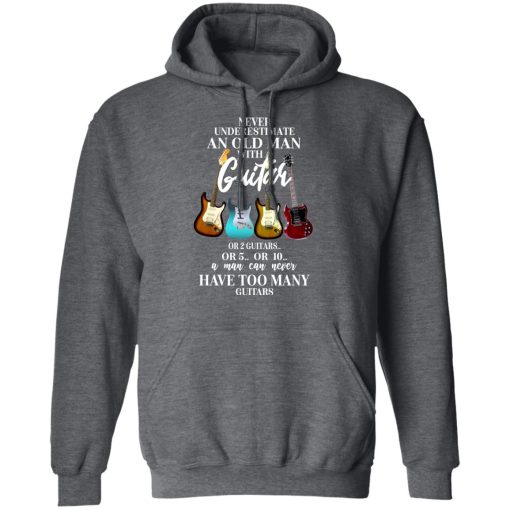 Never Underestimate An Old Man With Many Guitars T-Shirts, Hoodies, Long Sleeve 24