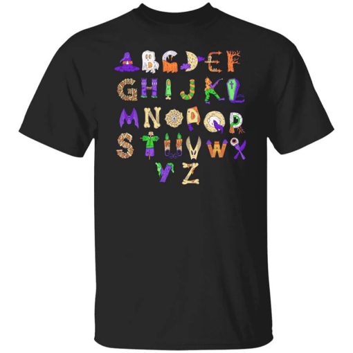 Halloween Alphabet Shirt For Teachers T-Shirt