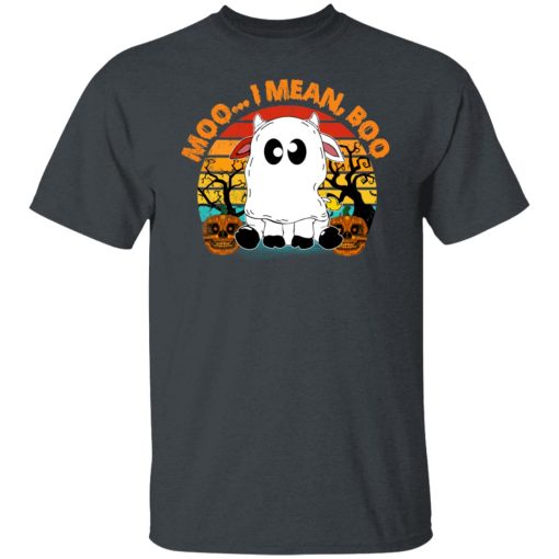 Ghost Cow Moo I Mean Boo Pumpkin Moon Halloween Vintage T-Shirts, Hoodies, Long Sleeve 3