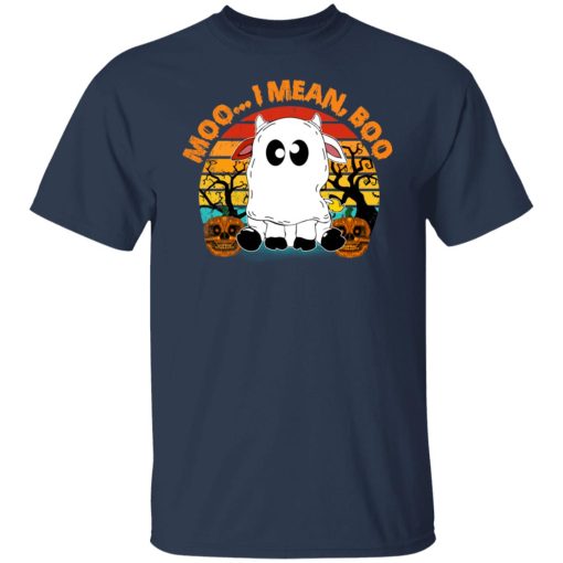 Ghost Cow Moo I Mean Boo Pumpkin Moon Halloween Vintage T-Shirts, Hoodies, Long Sleeve 5