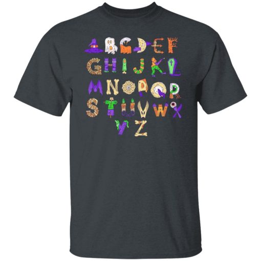 Halloween Alphabet Shirt For Teachers T-Shirts, Hoodies, Long Sleeve 3