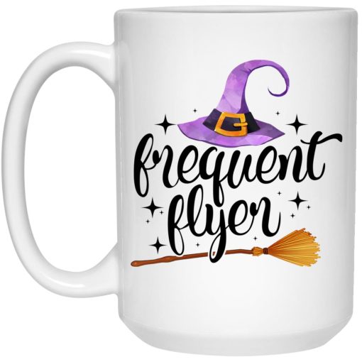 Frequent Flyer Broomstick Halloween Mug 3