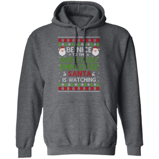 Be Nice To The Waffle House Employee Santa Is Watching Christmas Shirts, Hoodies, Long Sleeve 8