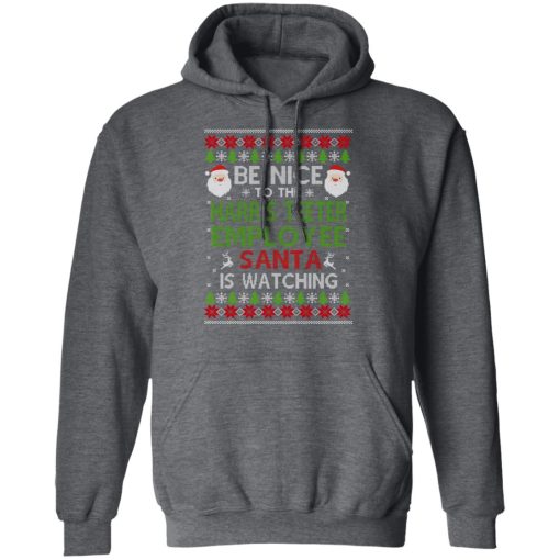 Be Nice To The Harris Teeter Employee Santa Is Watching Christmas Shirts, Hoodies, Long Sleeve 5