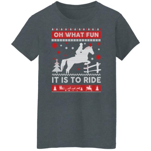 Horse Christmas Oh What Fun It Is To Ride Shirts, Hoodies, Long Sleeve 12