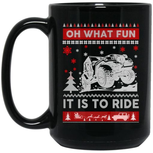Jeep Christmas Oh What Fun It Is To Ride Mug 3