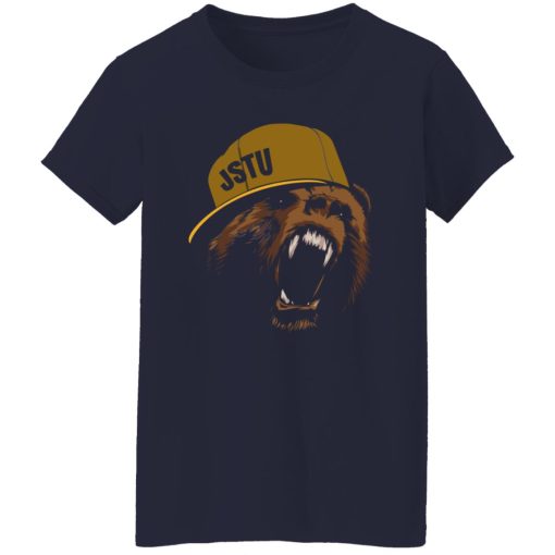 JSTU Bear Women T-Shirt Navy