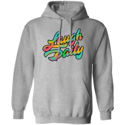 JSTU Colorful Laugh Daily Hoodie Sport Grey