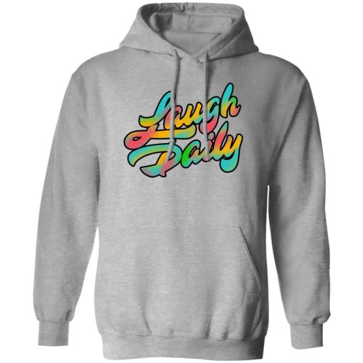 JSTU Colorful Laugh Daily Hoodie Sport Grey