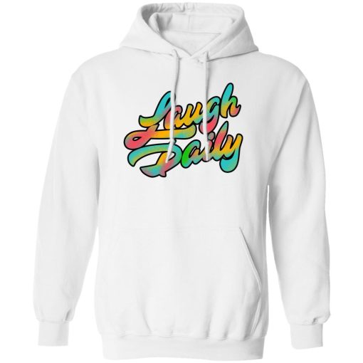 JSTU Colorful Laugh Daily Hoodie White