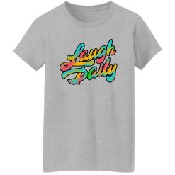 JSTU Colorful Laugh Daily Women T-Shirt Sport Grey