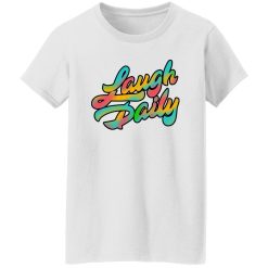 JSTU Colorful Laugh Daily Women T-Shirt White