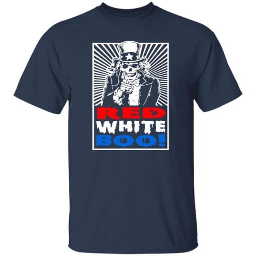 Red White And Boo T-Shirt Navy