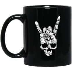 Rock Skull 11 oz. Black Mug