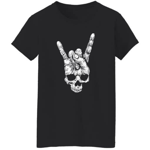Rock Skull Women T-Shirt Black