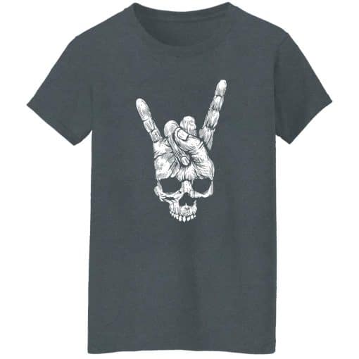 Rock Skull Women T-Shirt Dark Heather