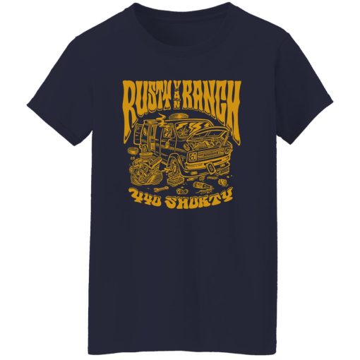 Rusty Van Ranch 440 Shorty Women T-Shirt Navy