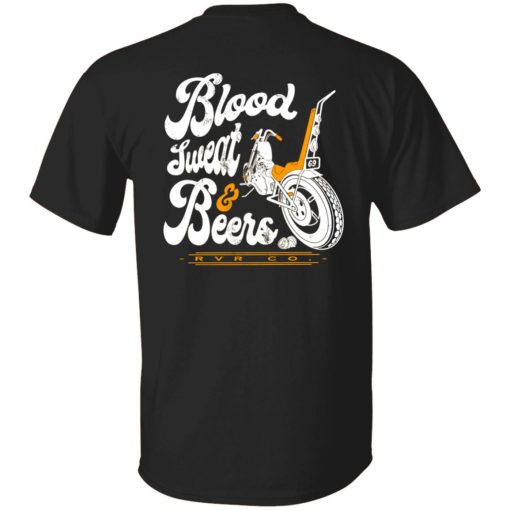 Rusty Van Ranch Blood Sweat And Beers T-Shirt Back