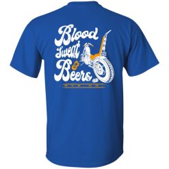 Rusty Van Ranch Blood Sweat And Beers T-Shirt Royal Back