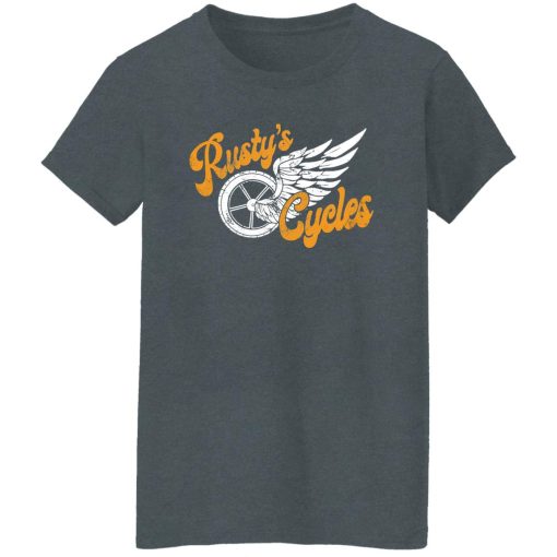 Rusty Van Ranch Blood Sweat And Beers Women T-Shirt Dark Heather Front
