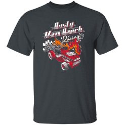 Rusty Van Ranch Lawn Mower Racing T-Shirt Dark Heather