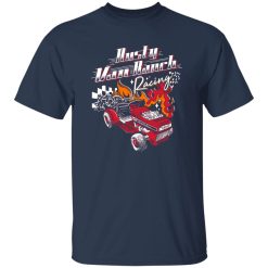 Rusty Van Ranch Lawn Mower Racing T-Shirt Navy