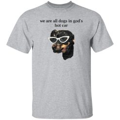 We Are All Dogs In God'S Hot Car T-Shirt Sport Grey