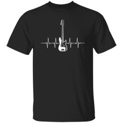 Cool Bass Guitar Heartbeat Design For Bass Player Men Women Shirt