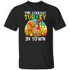 Coolest Turkey In Town Little Boys Thanksgiving Toddler Baby Shirt