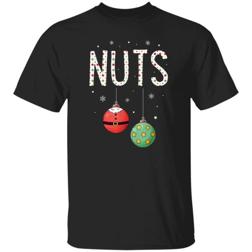 Mens Chest Nuts Matching Funny Christmas Couples Chestnuts Nuts Shirt