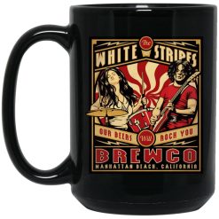 The Brewco White Stripes Our Beers Will Rock You Mug