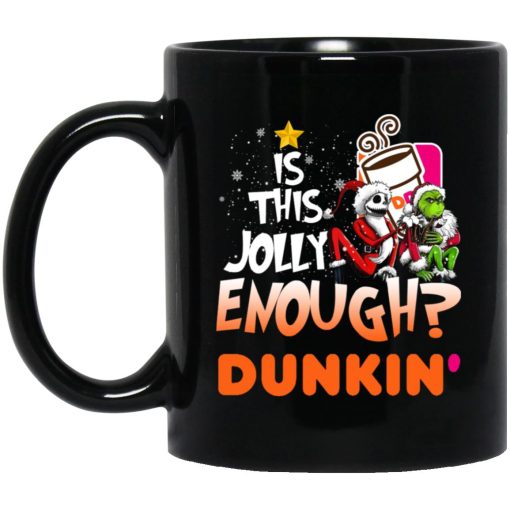 Jack Skellington And Grinch Hat Santa Is This Jolly Enough Dunkin Christmas Mug