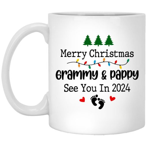 Merry Christmas Grammy and Pappy See You in 2024 Mug