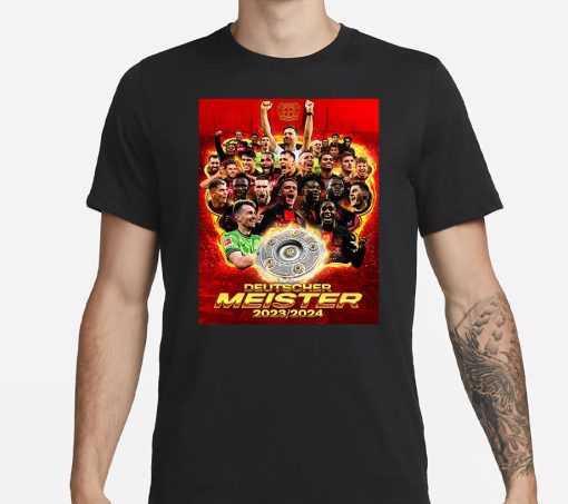 Xabi Alonso Bayer Leverkusen Meister Wir Sind Deutscher Meister 2024 T-Shirt
