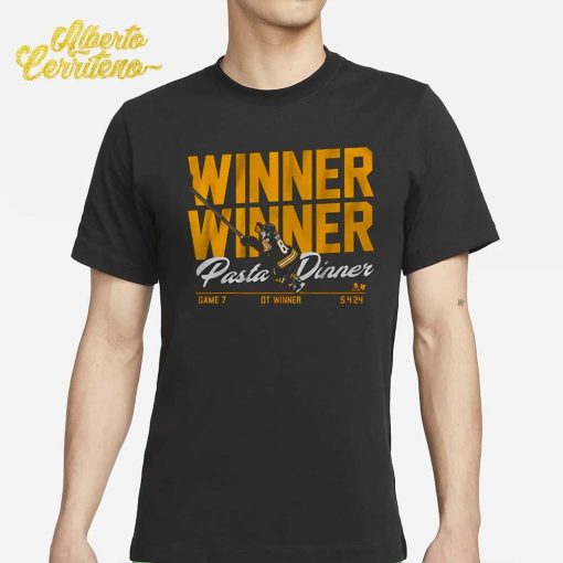 David Pastrnak Winner Winner Pasta Dinner Shirt