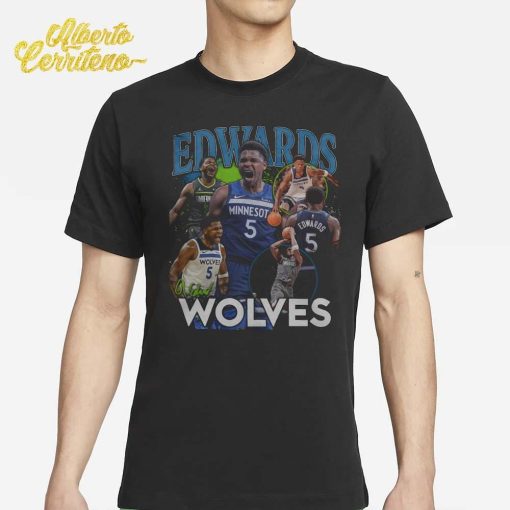 Official Anthony Edwards Minnesota Timberwolves Stadium Essentials Unisex Player Crossroads Signature Shirt