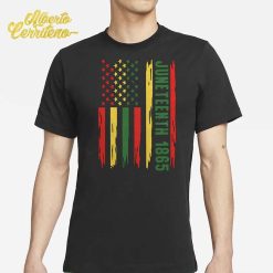 Juneteenth 1865 American Flag Emancipation Day T-Shirt