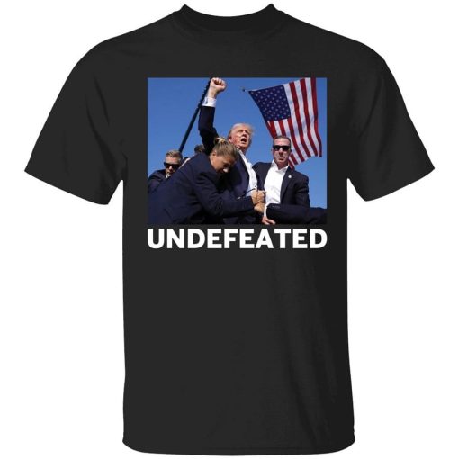 Trump Shot Assassination Attempt Undefeated Fist Raised Shirt