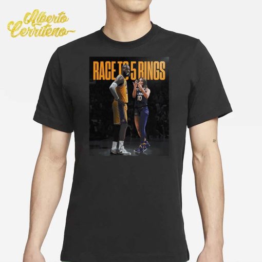 Jennifer Lopez Lebron James Race To 5 Rings Shirt