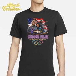 Simone Biles Golden Girl Of Gymnastics Olympic 2024 Signature Shirt