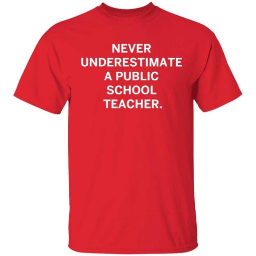 Tim Walz Never Underestimate A Public School Teacher Shirt