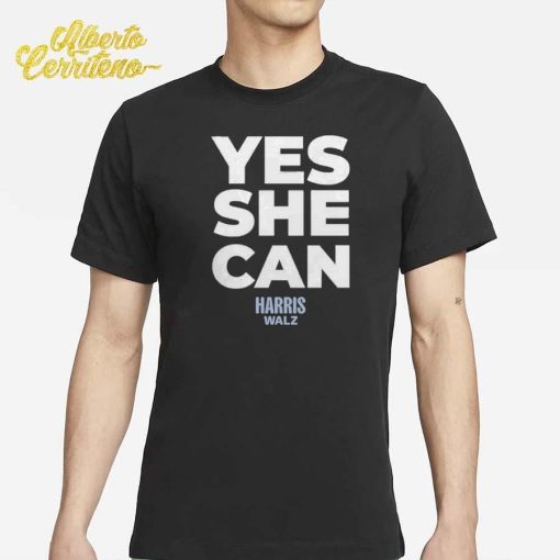 Yes She Can Harris Walz Shirt