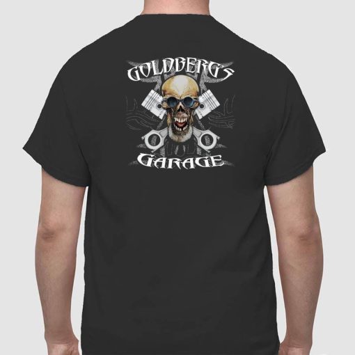 Goldberg's Garage Skull and Pistons Shirt