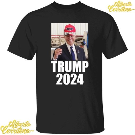 Joe Biden Wearing Trump 2024 Hat Shirt