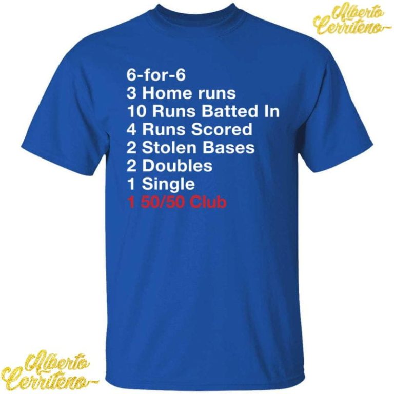 Shohei Ohtani 50/50 Club 6for6 Game Shirt