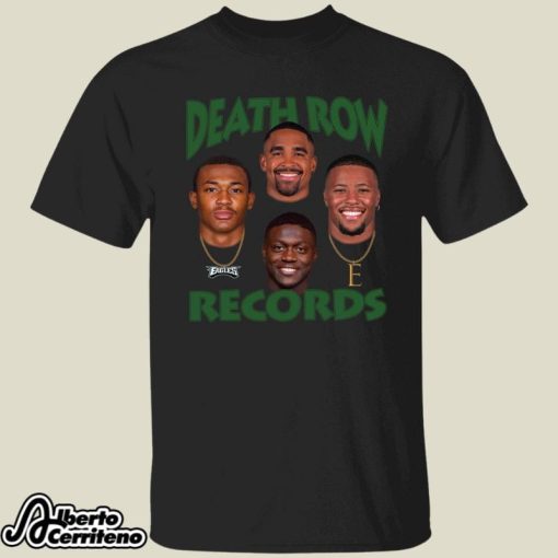 Eagles Death Row Records AJ Brown Jalen Hurts Devonta Smith Saquon Barkley Shirt