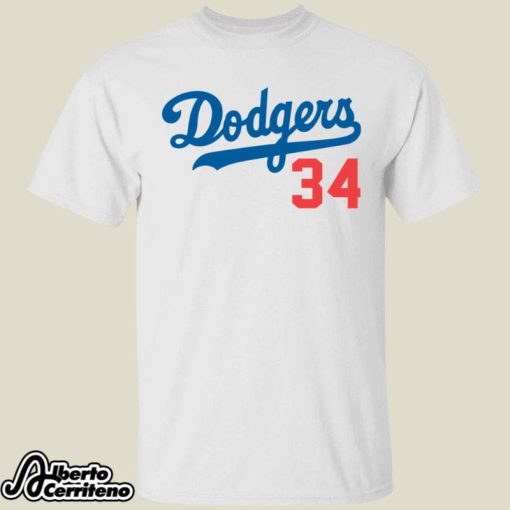 Los Angeles Dodgers Jack Honoring El Toro Fernando Valenzuela 34 Shirt