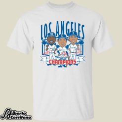 Los Angeles Dodgers Mookie Shohei Freddie League Champions Caricatures Shirt