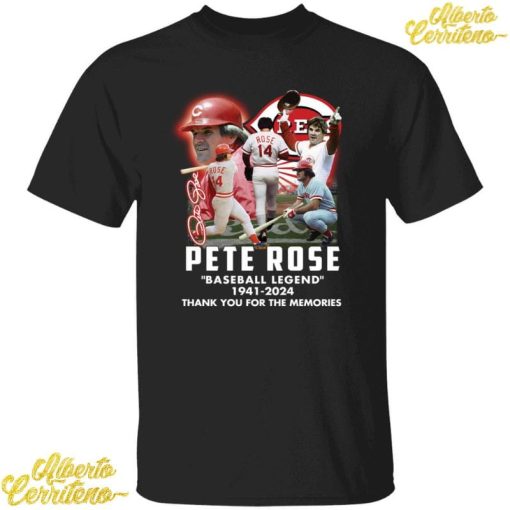 Pete Rose Baseball Legend 1941-2024 Thank You For The Memories Shirt